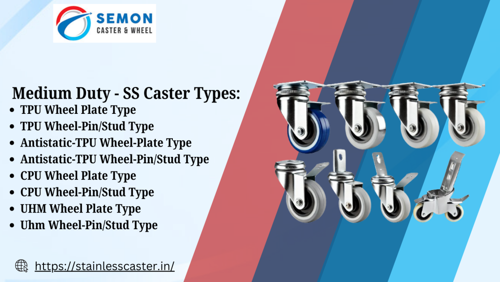 Medium Duty Stainless Steel Casters